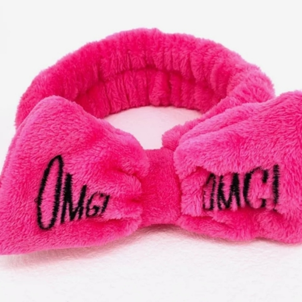 Plush Pink OMG Bath Headband